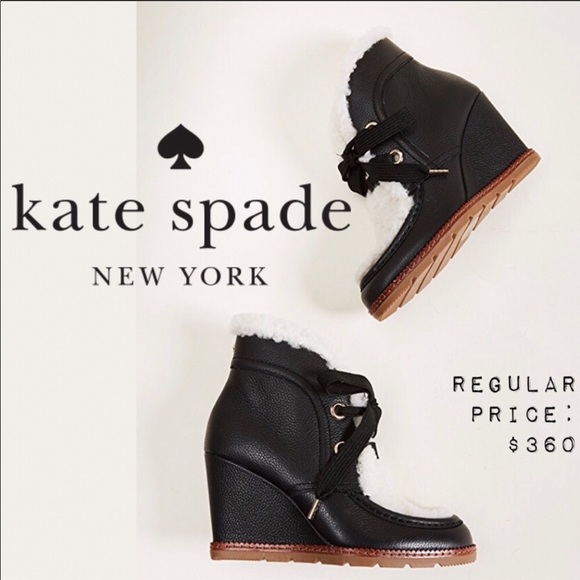 Kate Spade Sandy Wedge Shearling Bootie - Picture 2 of 8